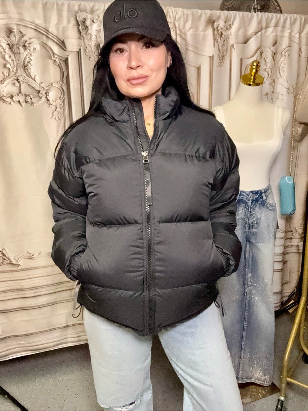 Quince Black Puffer Jacket
